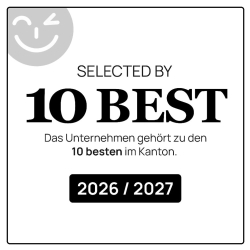 10-Best-Siegel 2026/2027: ausgewählt als eines der zehn besten Unternehmen im Kanton.